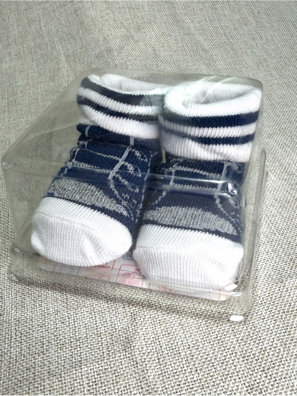Swiggles Navy and White Baby Sock Booties